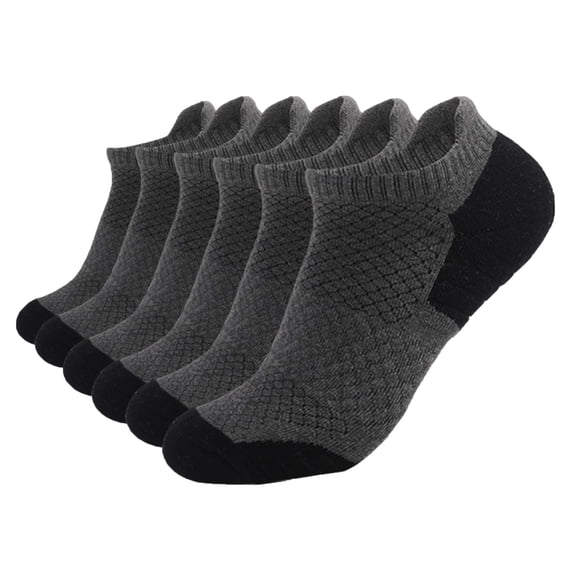 Mens Socks Men and Women Athletic Running Socks 6 Pairs Breathable Low Cut Sports Socks with Cushioning Ankle Socks