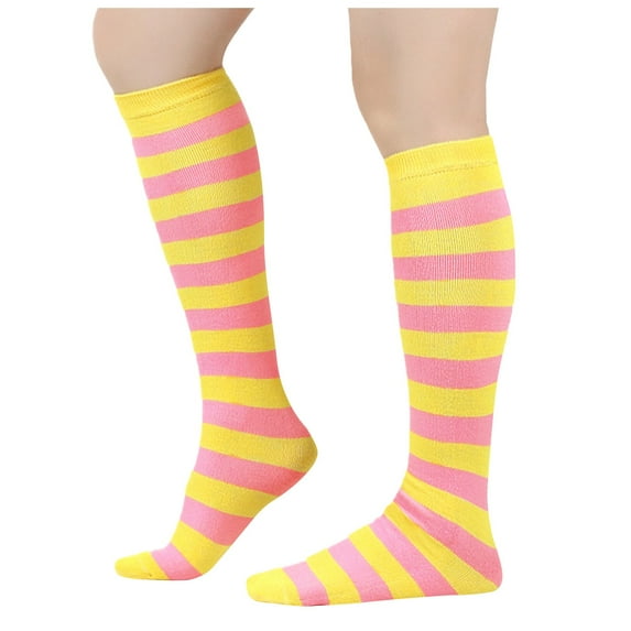 10 Pairs Mens Socks Striped Christmas Knee Striped Performance Unisex Ankle Socks,Rose Gold,One Size