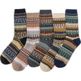 thumbnail image 1 of Mens Socks Wool Cotton Knit Colorful Pattern Warm Thermal Classic Dress Socks for Men, 1 of 6