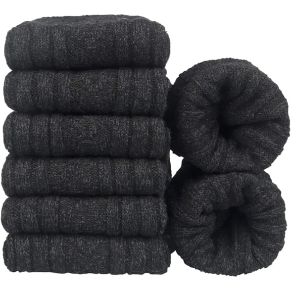 Mens Socks Wool Cotton Knit Colorful Pattern Warm Thermal Classic Dress Socks for Men