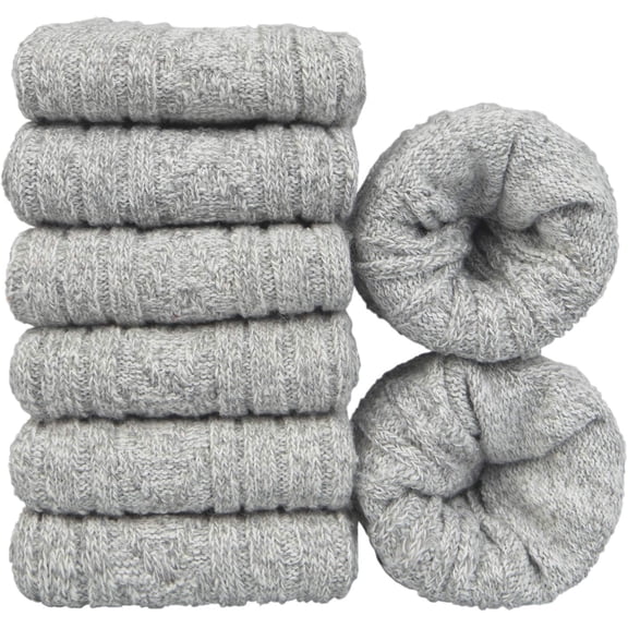 Mens Socks Wool Cotton Knit Colorful Pattern Warm Thermal Classic Dress Socks for Men