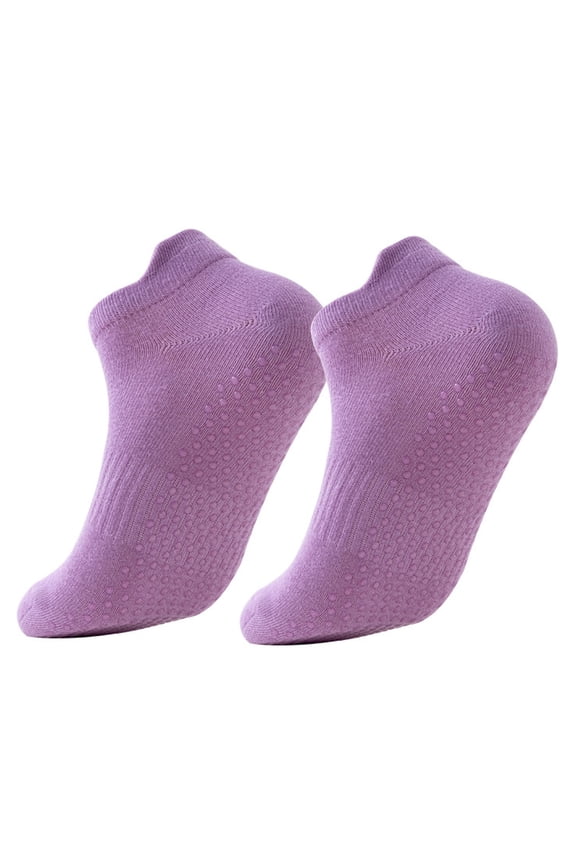 Mens Socks,Yoga Socks Silicone Non Socks Indoor Fitness Socks Floor Socks Sports Trampoline Socks,Socks for Men,Purple,5-9/1.97-3.54''