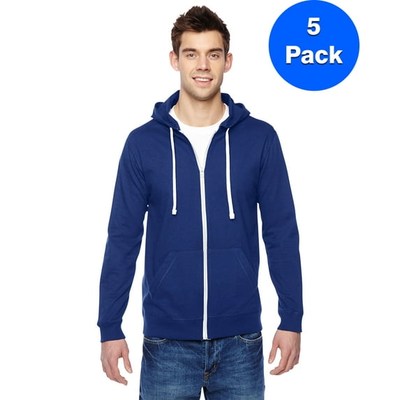 Mens Sofspun Cotton Jersey Full-Zip SF60R (5 PACK)
