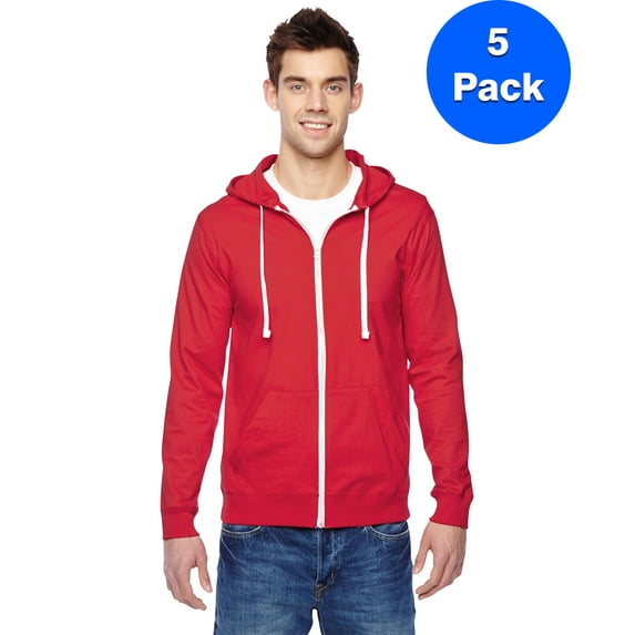 Mens Sofspun Cotton Jersey Full-Zip SF60R (5 PACK)