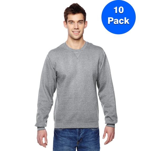 Mens Sofspun Crewneck Sweatshirt SF72R (10 PACK)