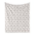 thumbnail image 1 of Mens Soft Flannel Fleece Blanket, Line Art Boots and Shoes Monochrome Outdoor Sketch Style Causal Wear Pattern, Cozy Plush for Indoor and Outdoor Use, 50" x 60", Pale Brown and White, by Ambesonne, 1 of 5