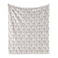thumbnail image 1 of Mens Soft Flannel Fleece Blanket, Line Art Boots and Shoes Monochrome Outdoor Sketch Style Causal Wear Pattern, Cozy Plush for Indoor and Outdoor Use, 60" x 80", Pale Brown and White, by Ambesonne, 1 of 6