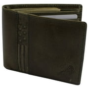 Marshal Wallet Mens Genuine Leather Slim ID Bifold Wallet, Black