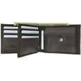 thumbnail image 1 of Mens Soft Leather Bifold Card Holder Wallet W/Outside Double ID Windows & Coin Pouch 1659, 1 of 20