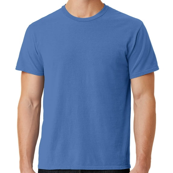 Mens Soft Pigment Dyed Cotton Tee Shirt, 3XL Blue Moon