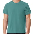 thumbnail image 1 of Mens Soft Pigment Dyed Cotton Tee Shirt, Large Peacock Green, 1 of 3