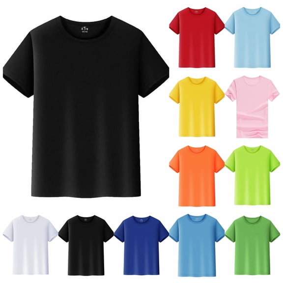 Mens Soft T-Shirt Short Sleeve Pack Crew Neck Casual Shirt Hipster Hip Hop Undershirt Tee Tops Bulk Summer Beach Plain Short Sleeve (Black,3XL)