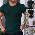 thumbnail image 1 of Mens Soft T-Shirt Short Sleeve Pack Crew Neck Graphic Tees Shirt Lightweight Undershirt Cotton Tops Fashion Casual Athletic Short Sleeve (Grey,M), 1 of 6