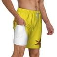 thumbnail image 1 of Mens Softball Baseball Swimming Trunks with Compression Liner Beach Quick Dry Swim Shorts, 1 of 6