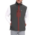 thumbnail image 1 of Mens Softshell Vest Fleece Windproof Water Resistant 6 Pockets for Hiking Grey 3XL, 1 of 8