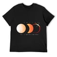 thumbnail image 1 of Mens Solar Eclipse 2024 Total Eclipse Astronomy Sun Graphic T-Shirt Black 2X-Large, 1 of 5