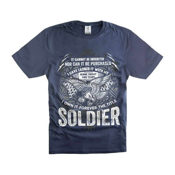 Mens Soldier T-shirt Soldier Patriotic Shirt Soldier Birthday Christmas Gifts Soldier Military Shirt (XX-Large Navy Blue)