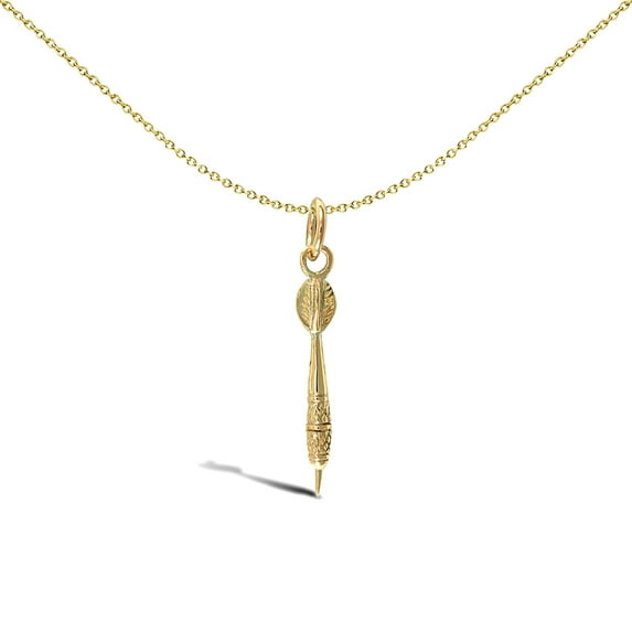 Mens Solid 9ct Gold Jewelco London Dart Charm Pendant