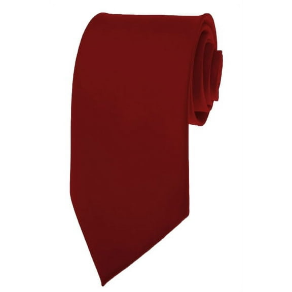 Mens Solid Burgundy Ties Necktie