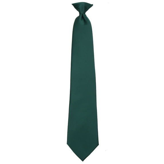Mens Solid Color Clip On Easy to Remove Clip Necktie Ties