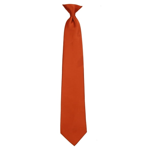Mens Solid Color Clip On Easy to Remove Clip Necktie Ties