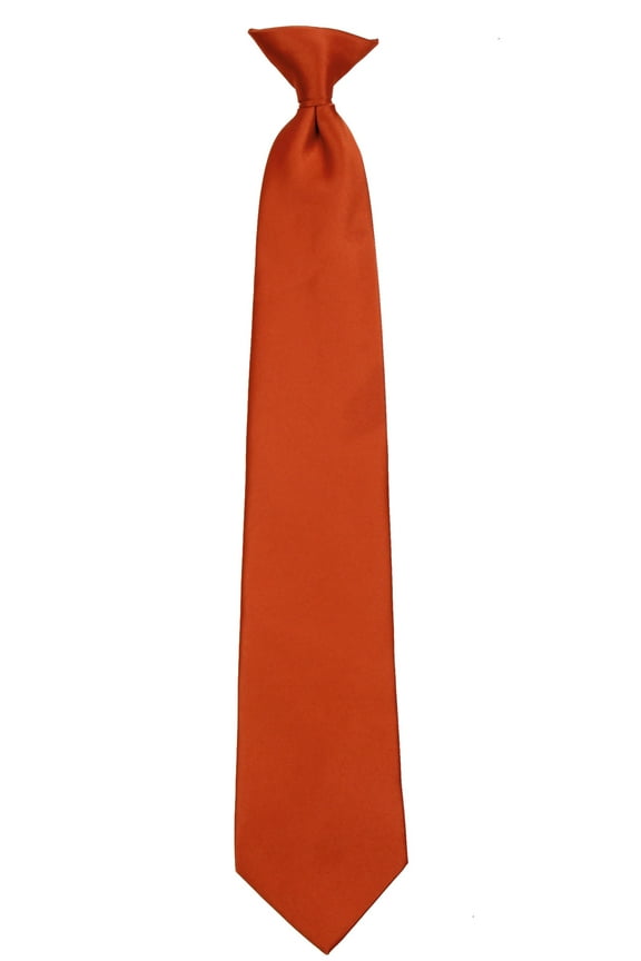 Mens Solid Color Clip On Easy to Remove Clip Necktie Ties