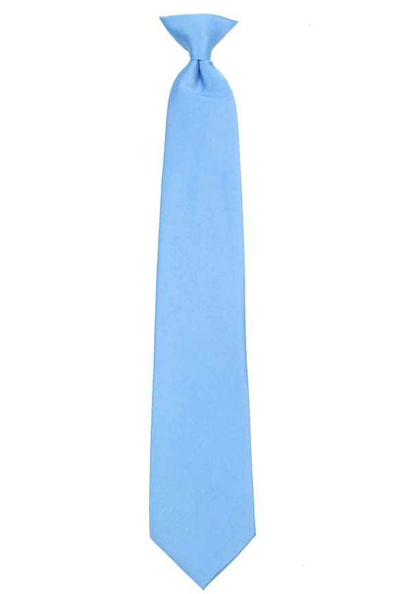 Mens Solid Color Clip On Easy to Remove Clip Necktie Ties