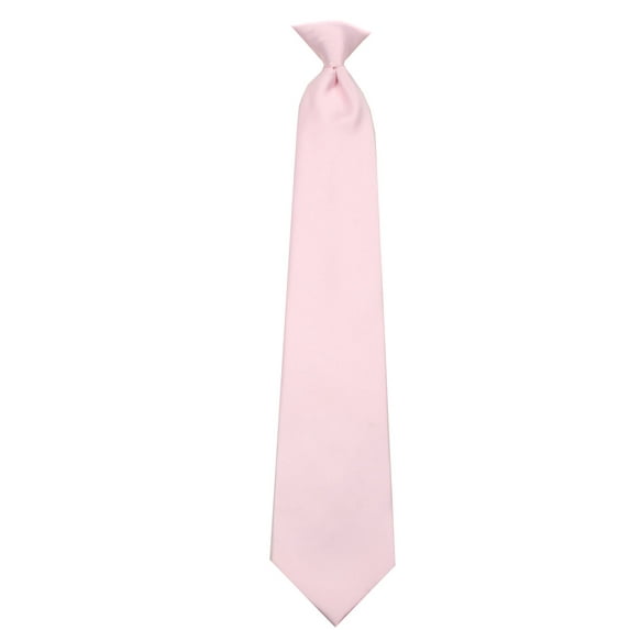 Mens Solid Color Clip On Easy to Remove Clip Necktie Ties