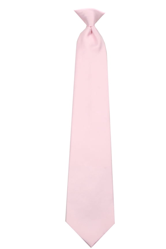 Mens Solid Color Clip On Easy to Remove Clip Necktie Ties