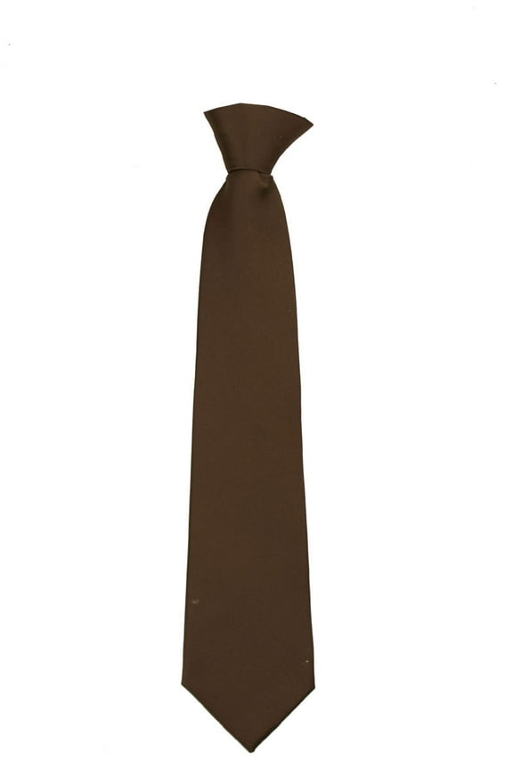 Mens Solid Color Clip On Easy to Remove Clip Necktie Ties