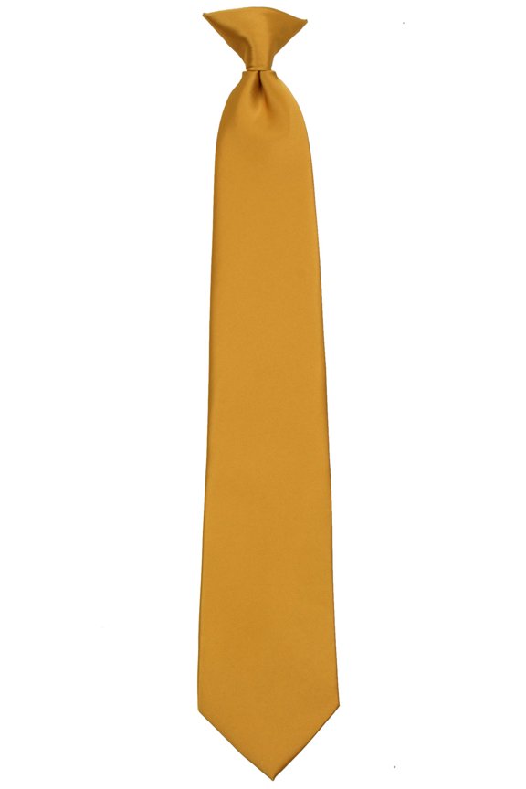 Mens Solid Color Clip On Easy to Remove Clip Necktie Ties