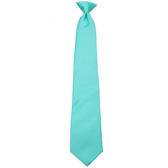 Mens Solid Color Clip On Easy to Remove Clip Necktie Ties