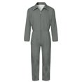 thumbnail image 1 of Mens Solid Color Coveralls Collared Long Sleeve Zip Up Utility Jumpsuits with Pockets Mechanic Workwear Boiler Suits, 1 of 8