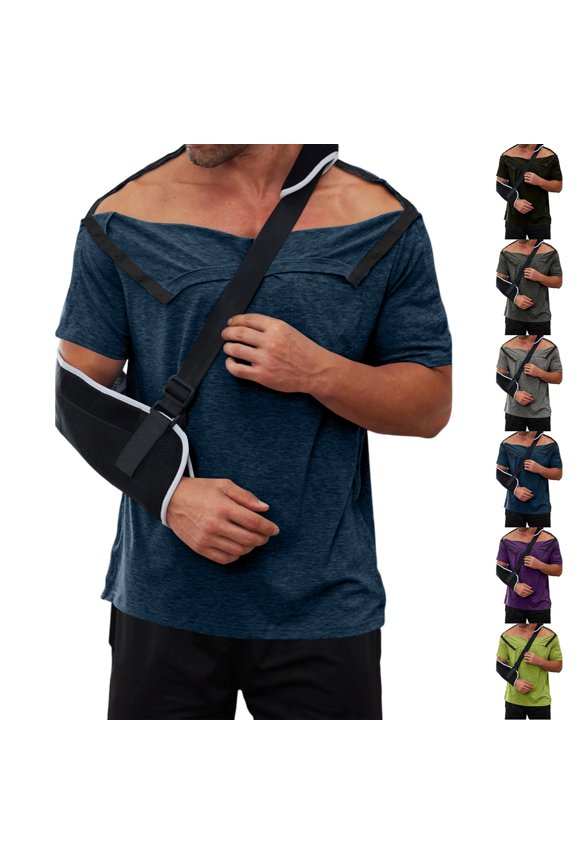 Mens Solid Color Shirts Short Sleeve Open Front Side Snap Tops Tear Away Lounge Wear Post Op Comfort Recovery Clothing,M,#03 Dark Blue