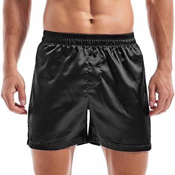 Mens Solid Color Shorts Elastic Waist Pockets for Performance Show & Party Fathers Day Gift