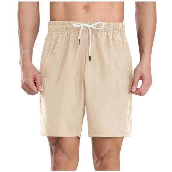 Mens Solid Color Shorts Patchwork Gym Workout Running Short Quick Dry Loose Cool Breathable Casual Sweatpants