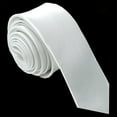 thumbnail image 1 of Mens Solid Color Skinny Necktie Slim Formal Tie for Wedding and Business, 1 of 3