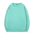 thumbnail image 1 of Mens Solid Color Sweatshirts Cotton Sweatshirt Drawstring Pullover Casual Long Sleeve Shirts Sweater Top Green S, 1 of 1