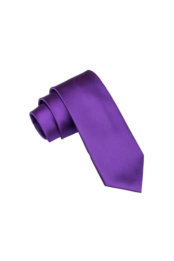 Mens Solid Color Tie 2 Inch Woven Wedding Necktie For Men