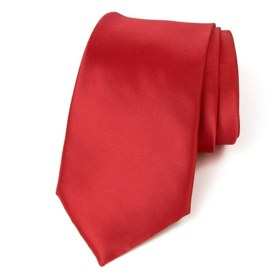 Mens Solid ColorTie Woven Wedding Necktie 3.5" For Men Satin Finish