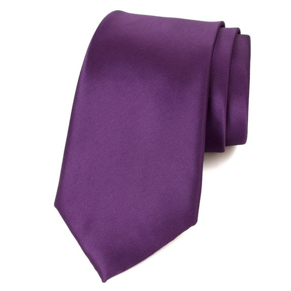 Mens Solid ColorTie Woven Wedding Necktie 3.5" For Men Satin Finish