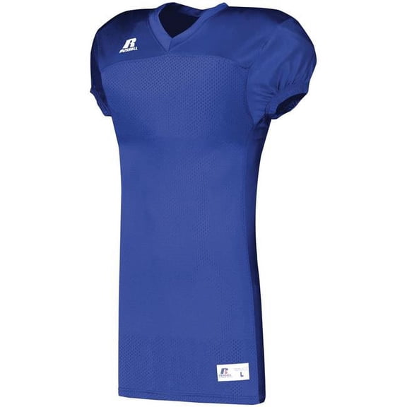 Mens Solid Football Jersey with Side Inserts, Navy - Small