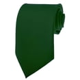 thumbnail image 1 of Mens Solid Hunter Green Ties Necktie, 1 of 5