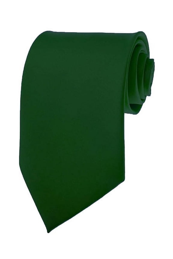 Mens Solid Hunter Green Ties Necktie