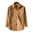 thumbnail image 1 of Mens Solid Long Sleeve Ribbed Button Down Corduroy Shirt Jacket Casual Spring Fall Pocket Shacket Jacket, 1 of 3