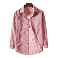 thumbnail image 1 of Mens Solid Long Sleeve Ribbed Button Down Corduroy Shirt Jacket Casual Spring Fall Pocket Shacket Jacket, 1 of 3