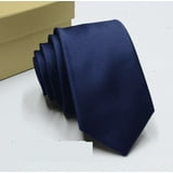 Mens Solid Polyester Textile Neckties Pure Color Neck Ties - Walmart.com