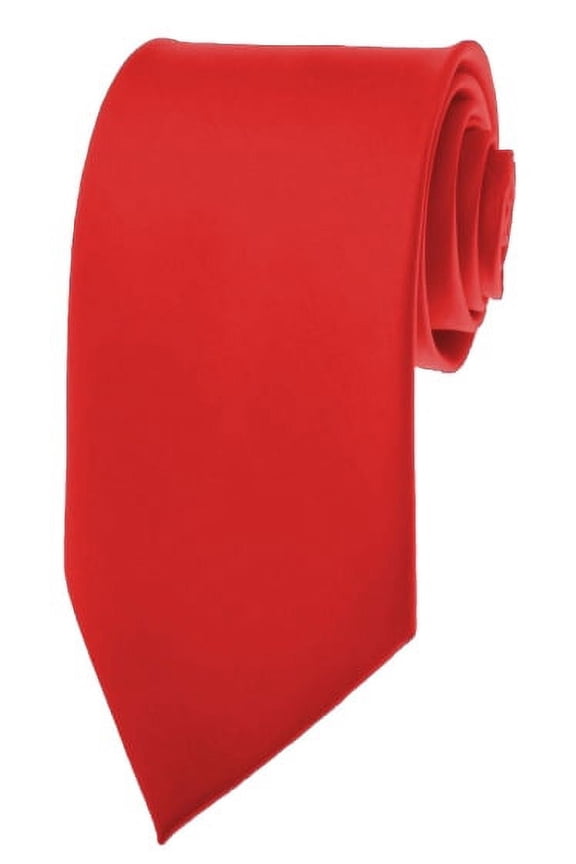 Mens Solid Red Ties Necktie
