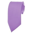 thumbnail image 1 of Mens Solid Violet Purple Ties Necktie, 1 of 5