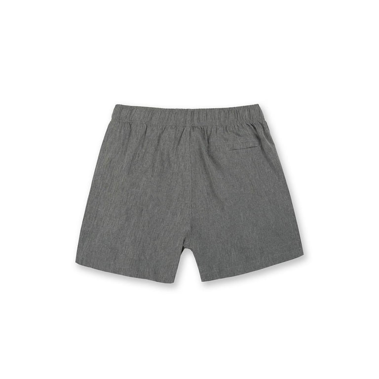 Mens Solid Walk Shorts Quick Dry 4 Ways Stretch 17 Inch Outseam Grey Size S Endless Summer